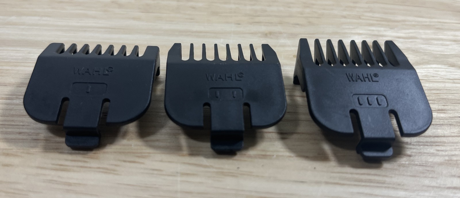 OEM Wahl Trimmer Beard Guide Comb Set – 1/16 – 1/8 – 3/16 – 9818 – 9864 – 59300