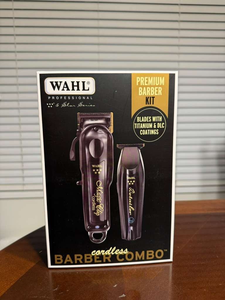 Wahl Cordless Barber Combo Clipper/Detailer Trimmer – Black (3025397) New In Box