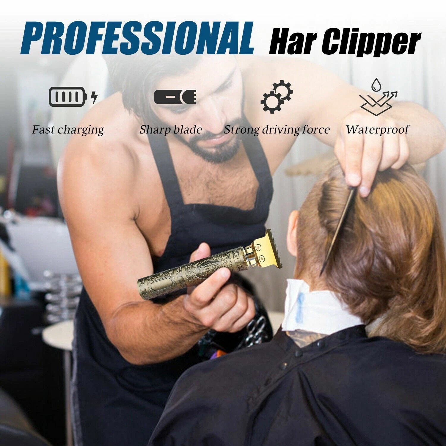 Professional Hair Clippers Trimmer Shaving Machine Cutting Beard Cordless Barber