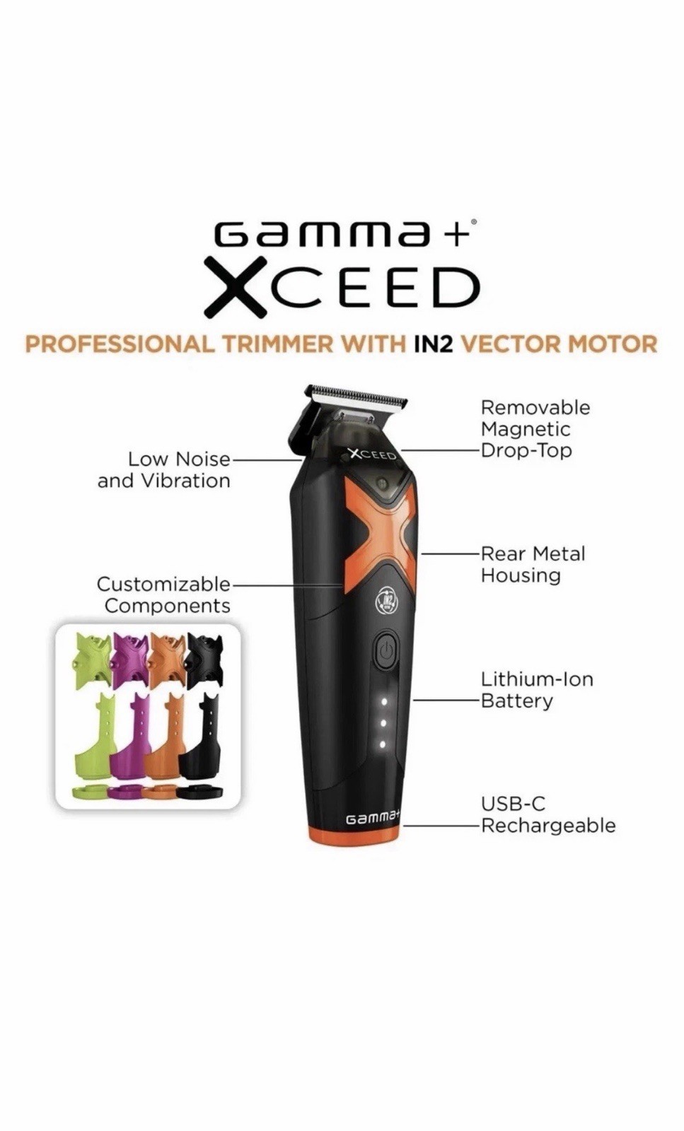 Gamma Xceed Professional IN2 Cordless Trimmer with Vector Motor In2 brand new