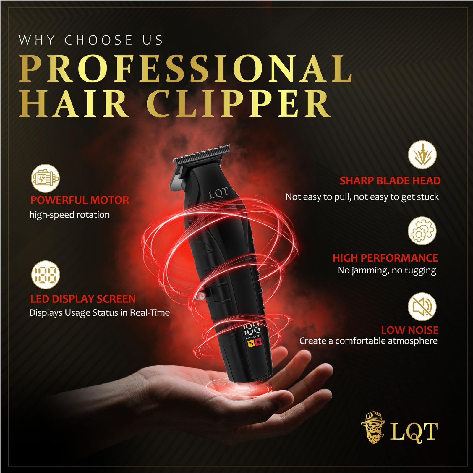 902 Professional Hair Trimmer for Men Cordless Beard and Mustache Trimmer Rec…
