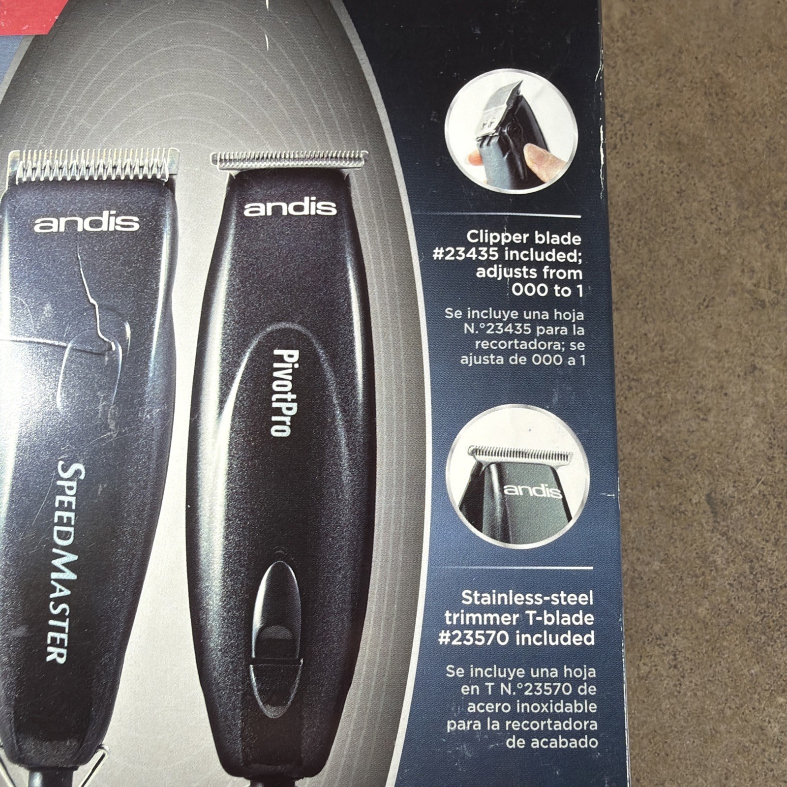 Andis Pivot Motor Combo Adjustable Blade Clipper & Trimmer #24075