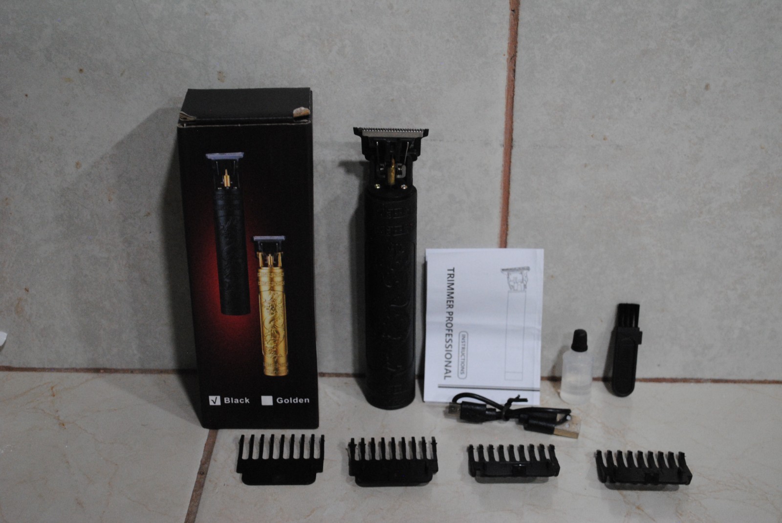 Vintage T9 Barbeador Black Dragon Beard Hair Trimmer Cutter Machine for Men Kit