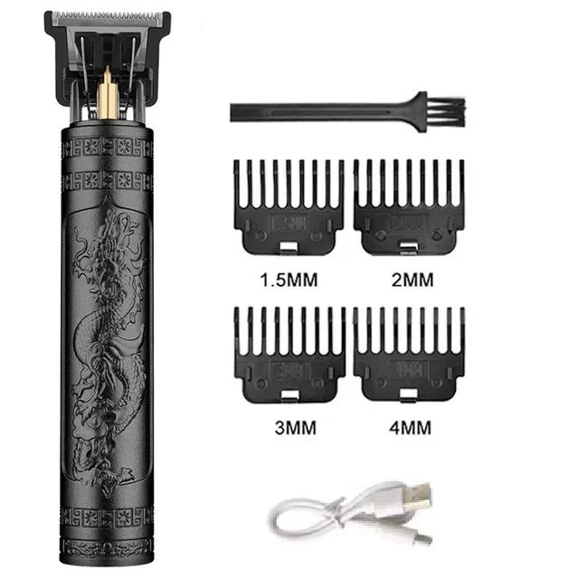 Professional Hair Clippers for Men Rechargeable Metal Barber Trimmer
