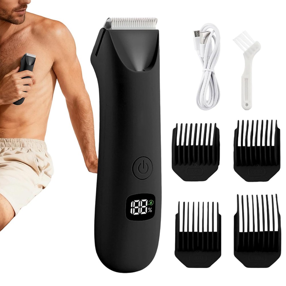 Groin Body Hair Trimmer for Men’s Electric Ball Trimmer Wet/Dry Body Shaver NEW