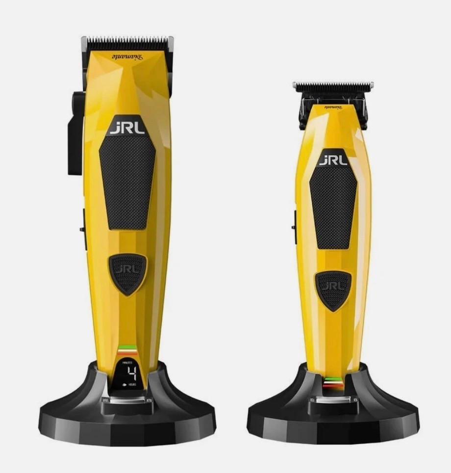JRL Diamante Yellow Clipper + Trimmer Set w/ Charging Stand (Yellow) – BRAND NEW