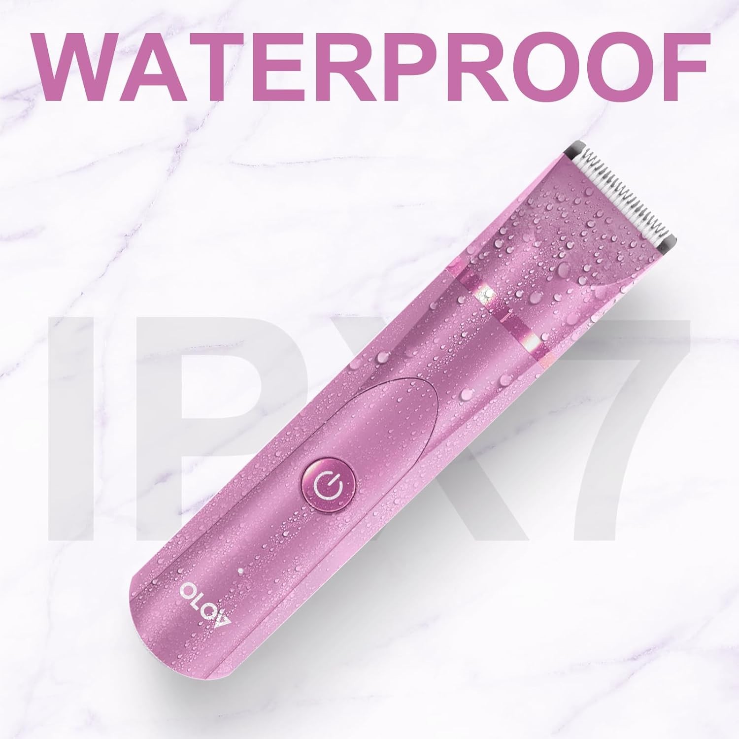 Electric Body Hair Trimmer Men Women Groin Bikini Wet Dry Shaver Waterproof Pink