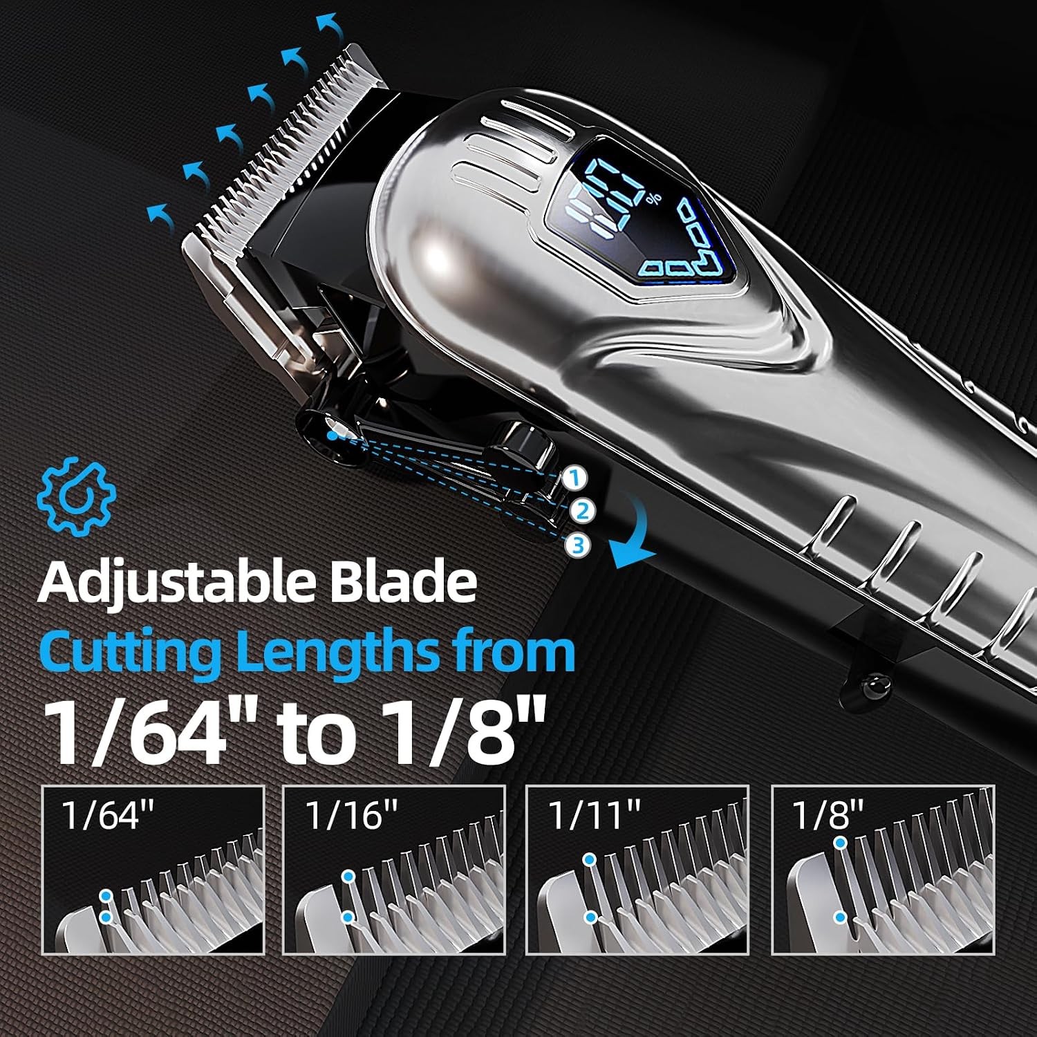 Low Noise LED Cordless Hair Clipper Grooming Kit For Men Women