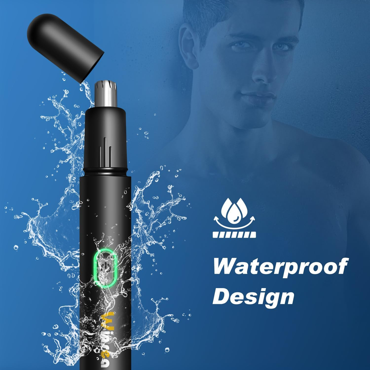 Precision Nose Hair Trimmer – 360° Safe & Efficient Electric Trimming, USB Recha