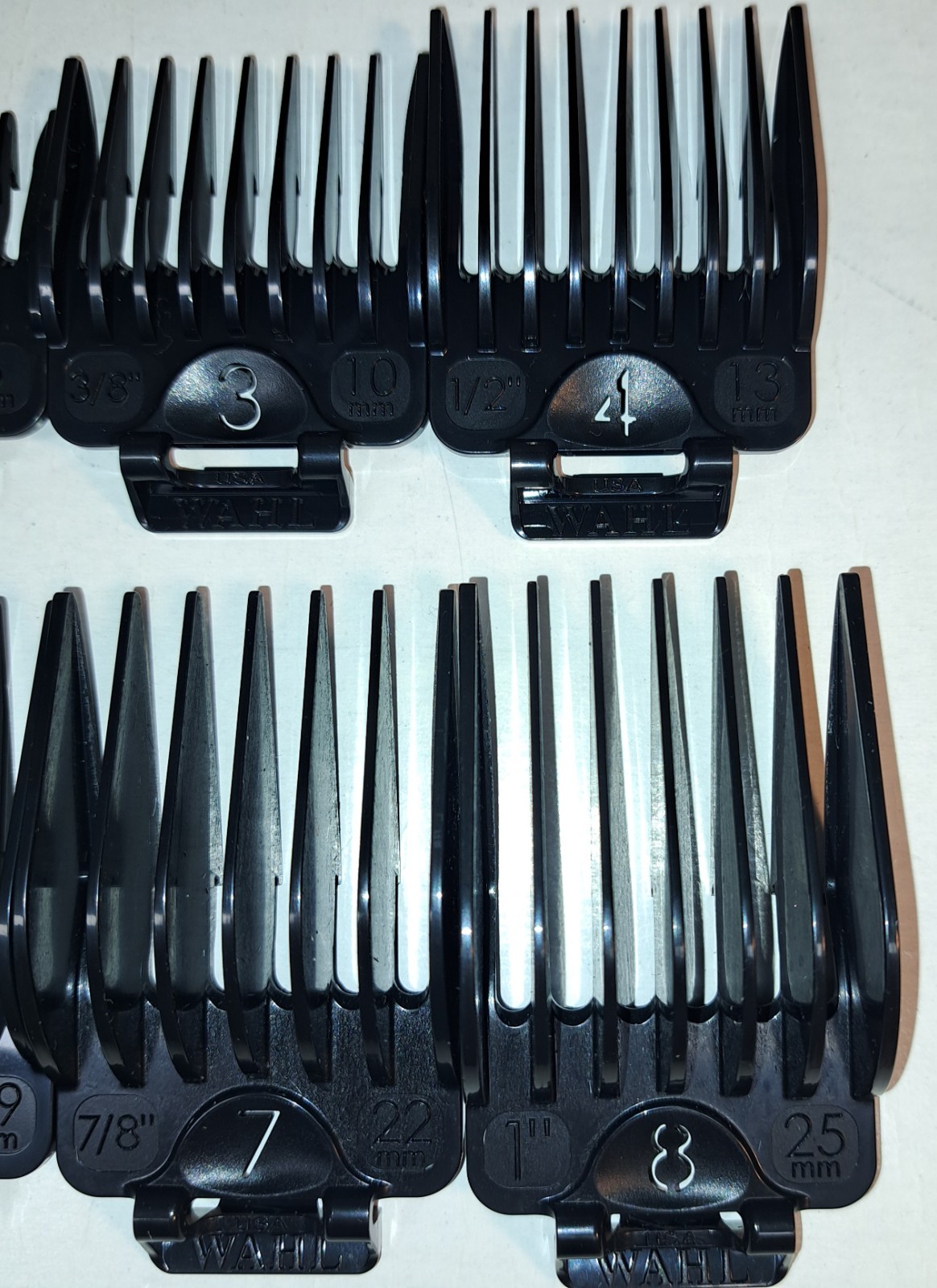 Wahl Clipper Guard Set 1-8 Full Size Fits Magic Clip Human & Animal Clippers