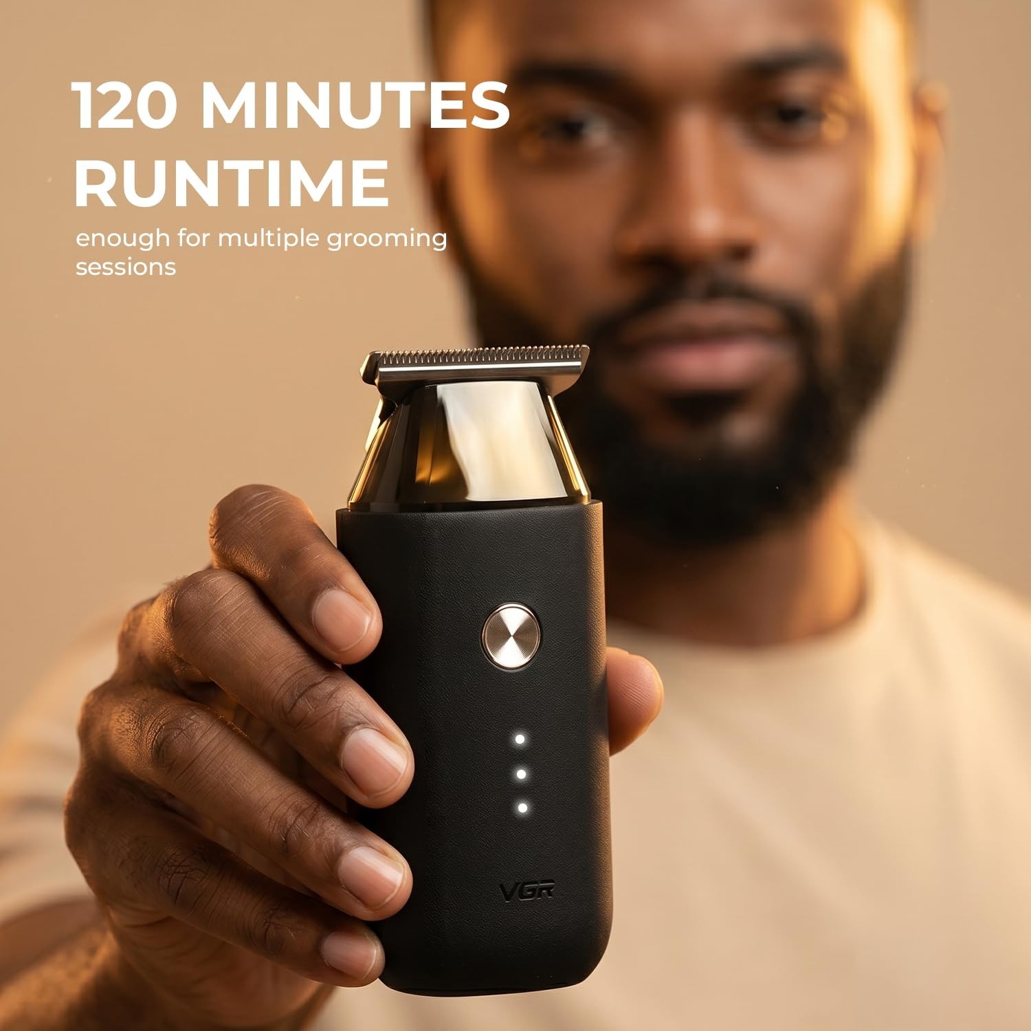VGR Pocket Beard Trimmer delivers compact, precise, powerful grooming anywhere