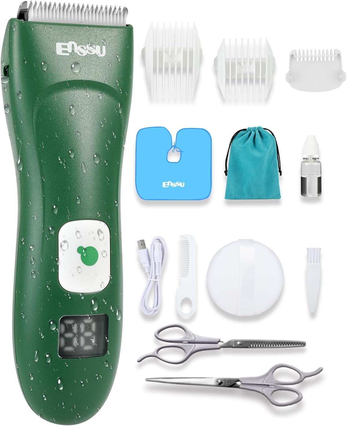 Baby Hair Clippers, Cordless Hair Clipper for Kids with LED Display, Baby Hair C