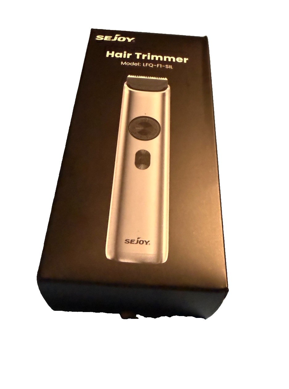 SEJOY Hair Trimmer Silver USB Cordless Self-Sharpening Stainless Steel Blade