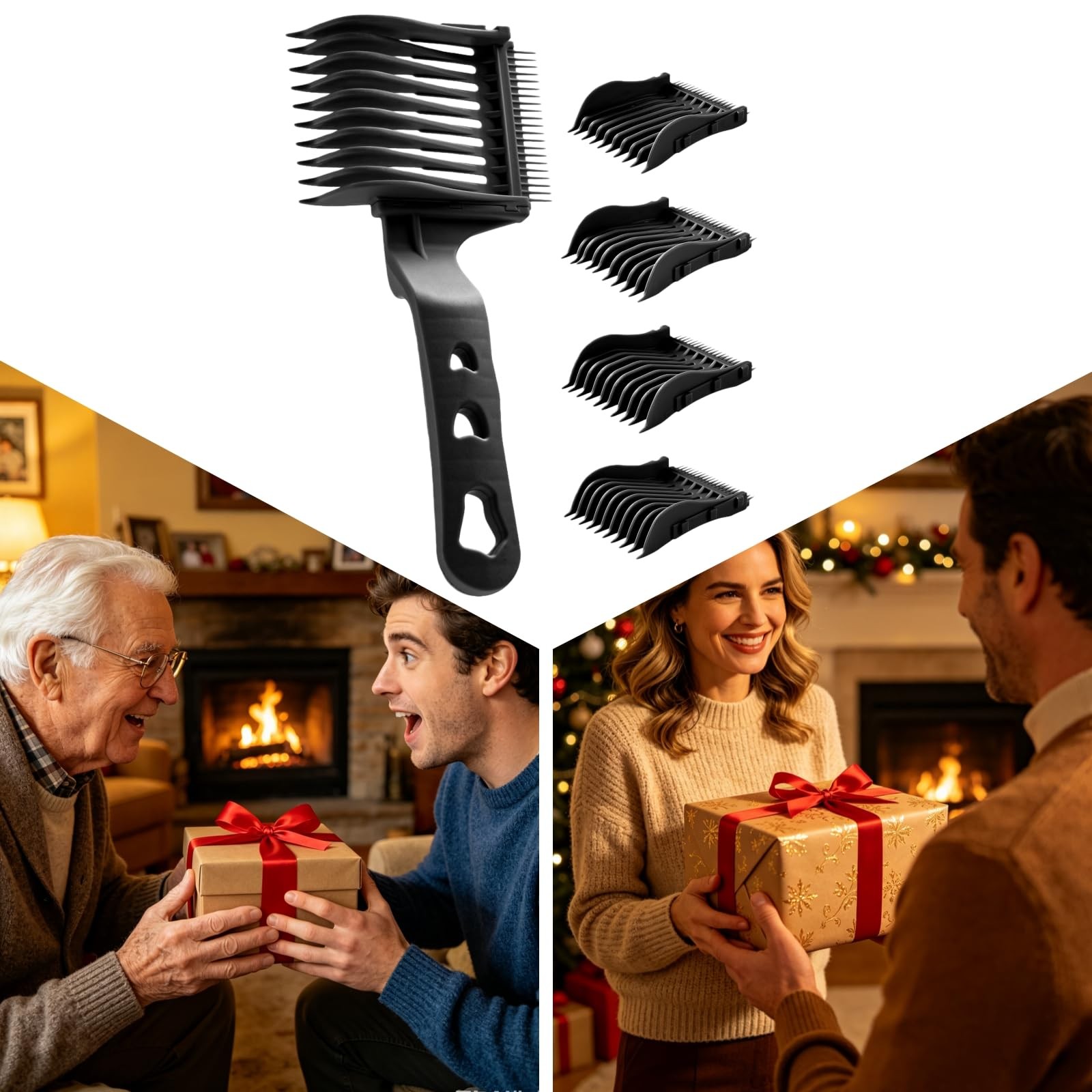 4-in-1 Detachable Blend Friend Fade Comb Set, Fade Comb Blend Friend Fade Gui…