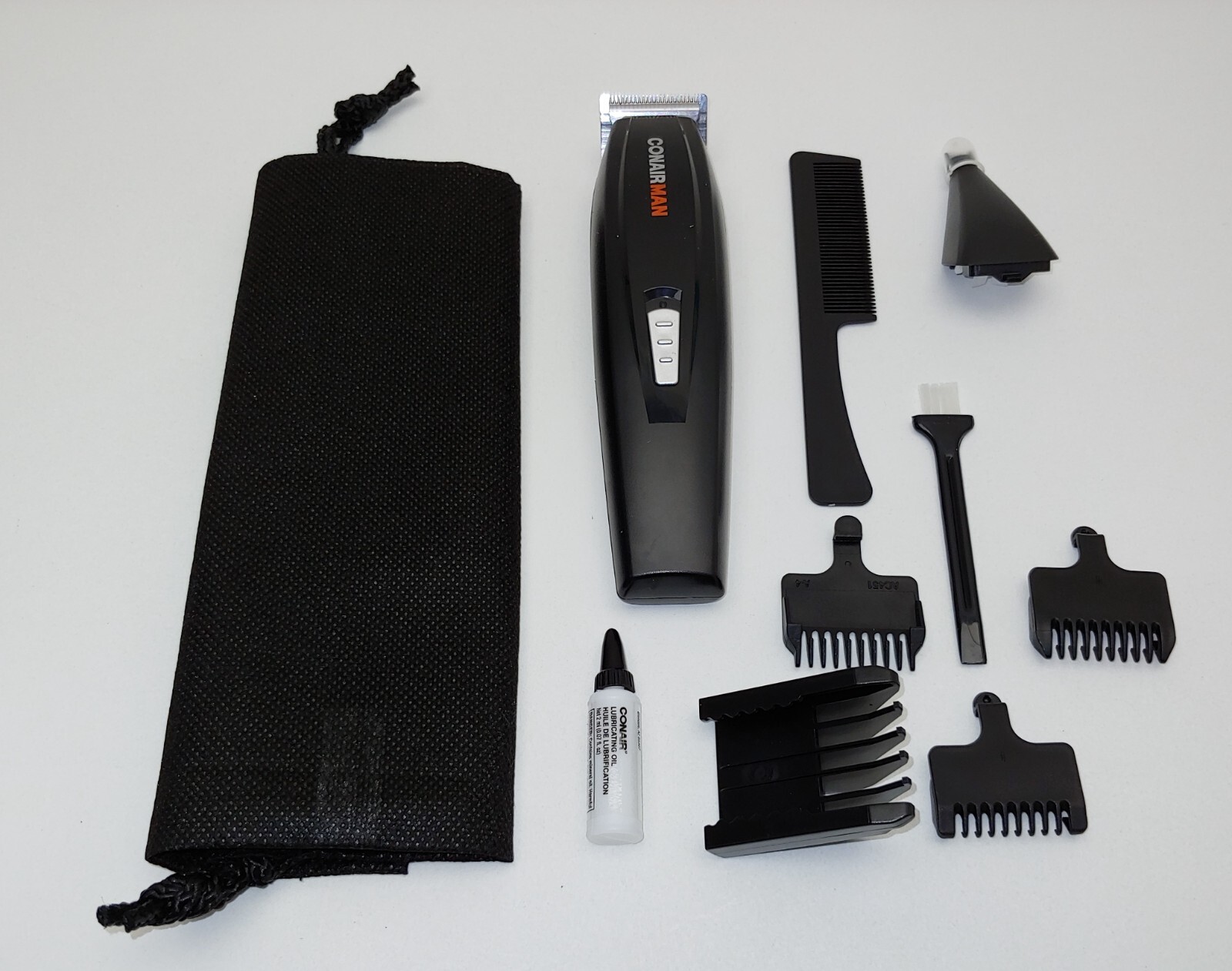 Conair 2 AAA Battery Powered Beard Nose Trimmer Conairman Portable Travel Home