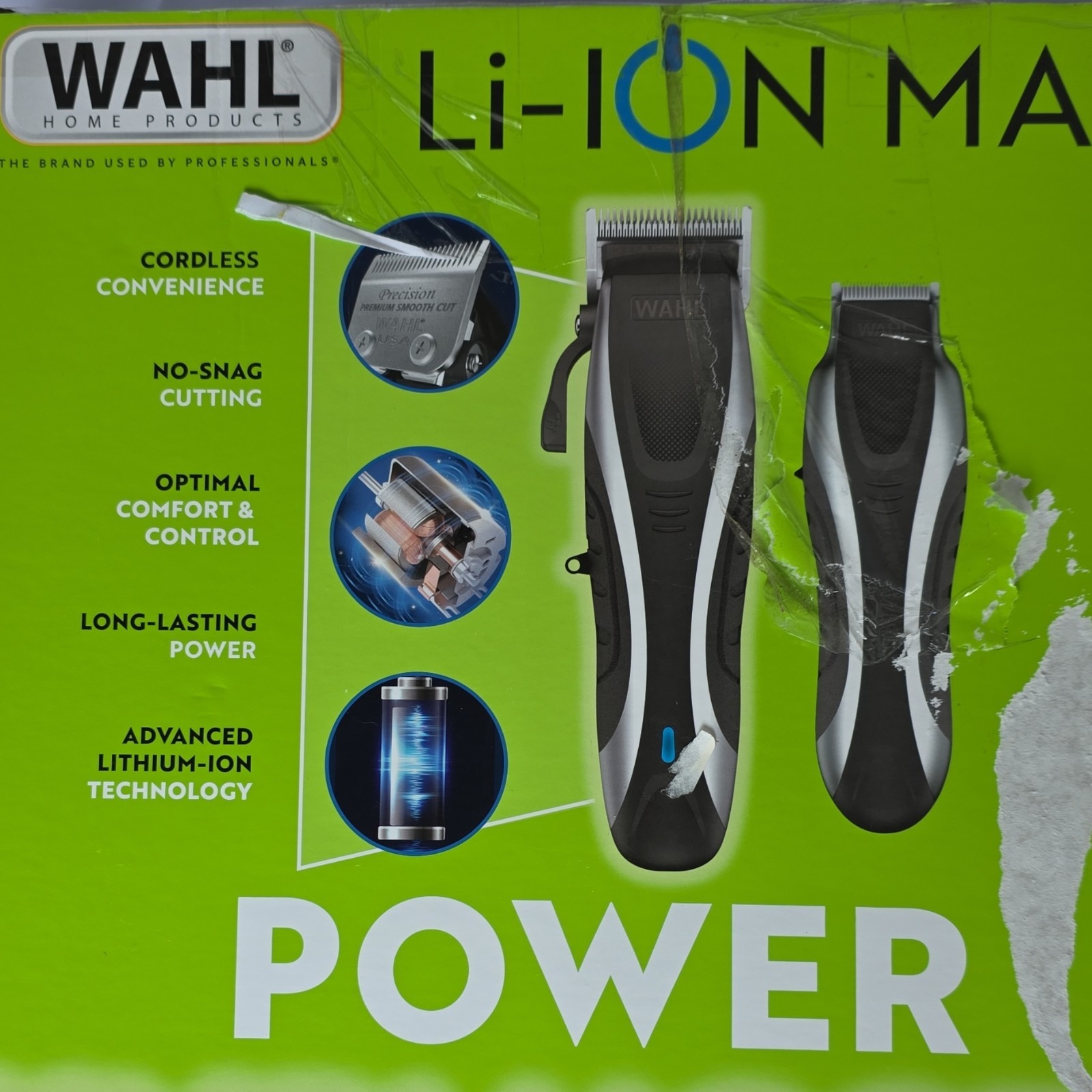 Wahl Li-Ion Max Cordless Haircutting Kit USB Charge, Storage Case, 2 Heads