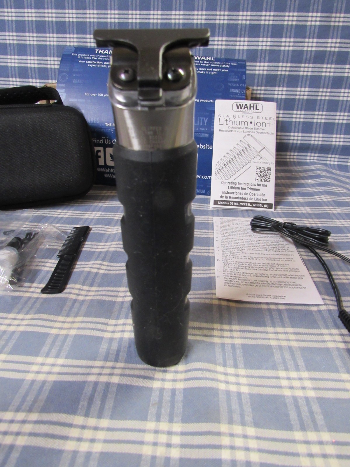 Wahl 3026017 Pro Series Stainless Steel Lithium lon Beard Trimmer FREE SHIPPING.