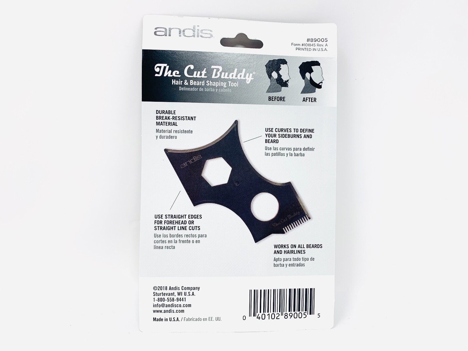 Andis The Cut Buddy Hair & Beard Shaping Tool for all Beards Hairlines New