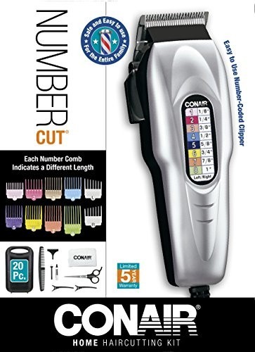 Conair Combo Number Cut Haircut Kit HC315N Corded Clipper Trimmer 13 Piece Men