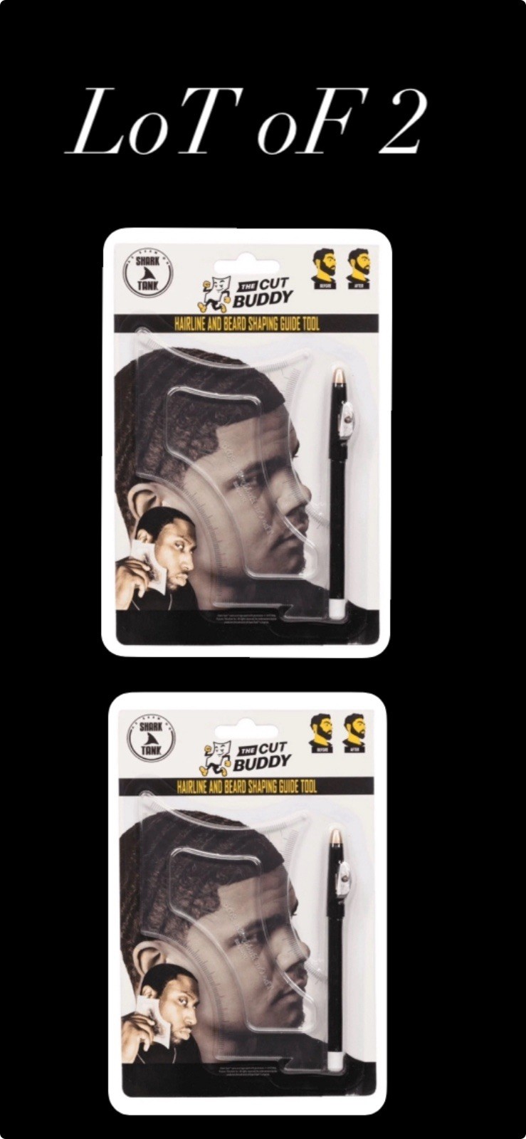 •LOT OF 2• THE CUT BUDDY• Hairline & Beard Shaping Tool + Pencil• SEALED• NEW