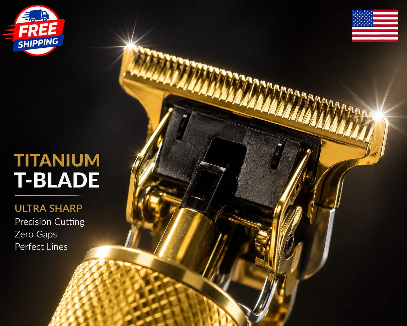Vintage T9 Barbeador Gold Beard Hair Trimmer Cutter Machine for Men
