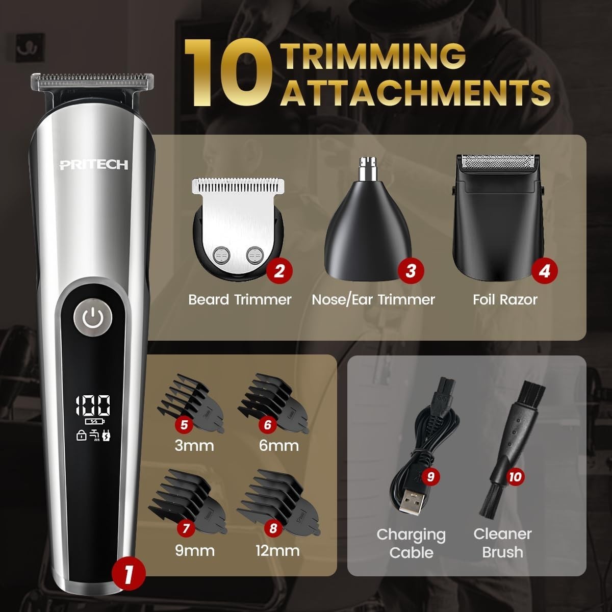 Manscaping Trimmer Kit Pubic Hair Shave Manscape Razor For Men Personal Grooming