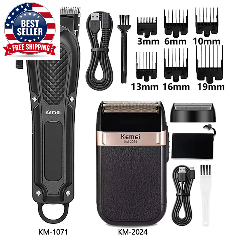 Hair Clipper Km-1071 Km-2299 Km-2024 UBS Rechargeable Cordless Beard Trimmer Pow
