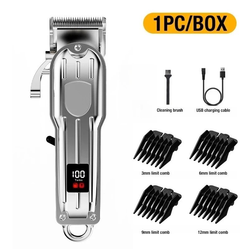Professional Hair Clippers Trimmer Mens Barber Hair Cutting kit Machine Cordless