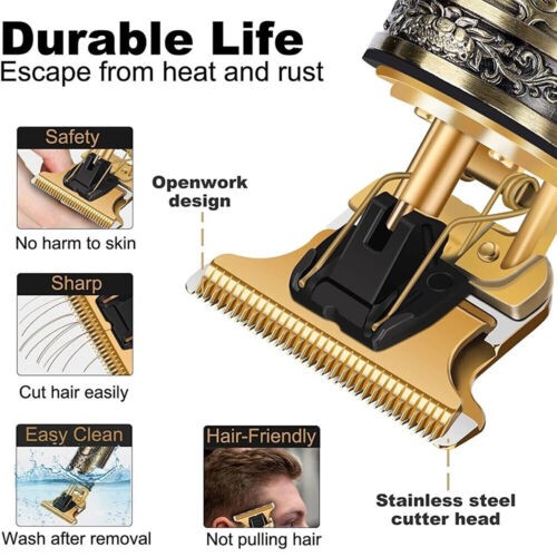 Beard Hair Trimmer for Men Professional Cordless Zero Gapped Edgers Clippers