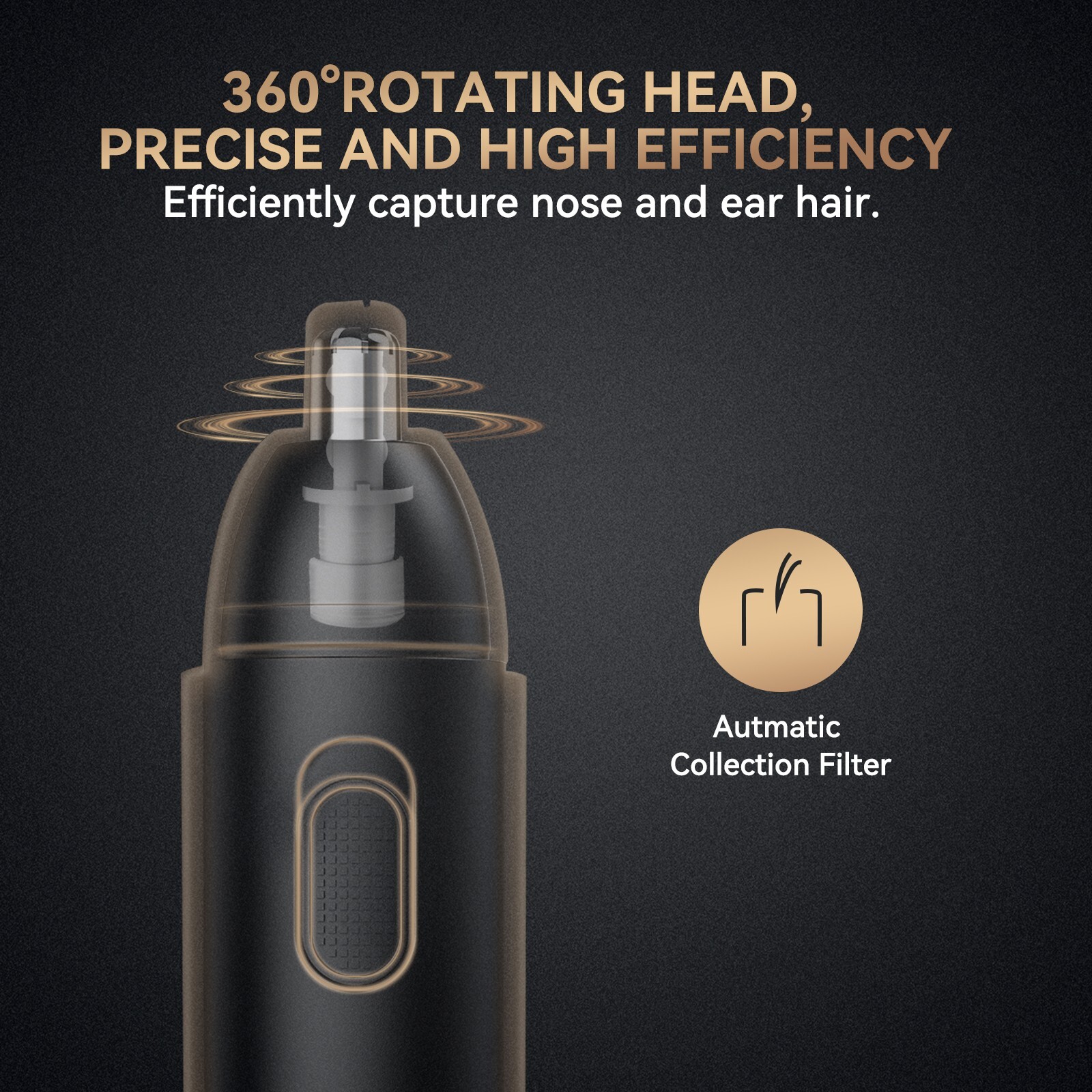 Nose Hair Trimmer For Men Rechargeable Ear Nose Eyebrow Hair Trimmer Shaver