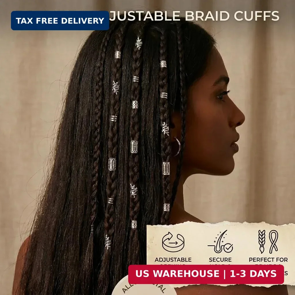 80PCS Silver Hair Jewelry for Dreadlock Braids, Hair Charms Accessories | 80Pcs