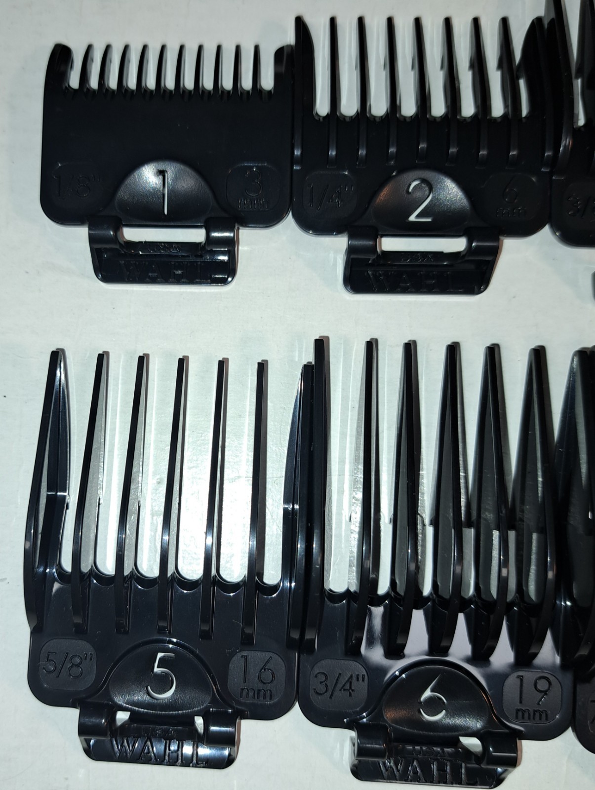 Wahl Clipper Guard Set 1-8 Full Size Fits Magic Clip Human & Animal Clippers