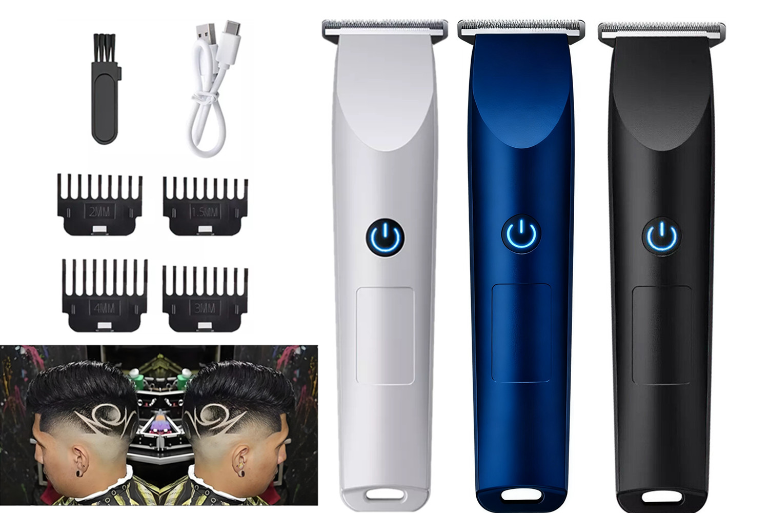 Men Electric Beard Trimmer Hair Clippers Cutting Mustache Barber Shaving Machine