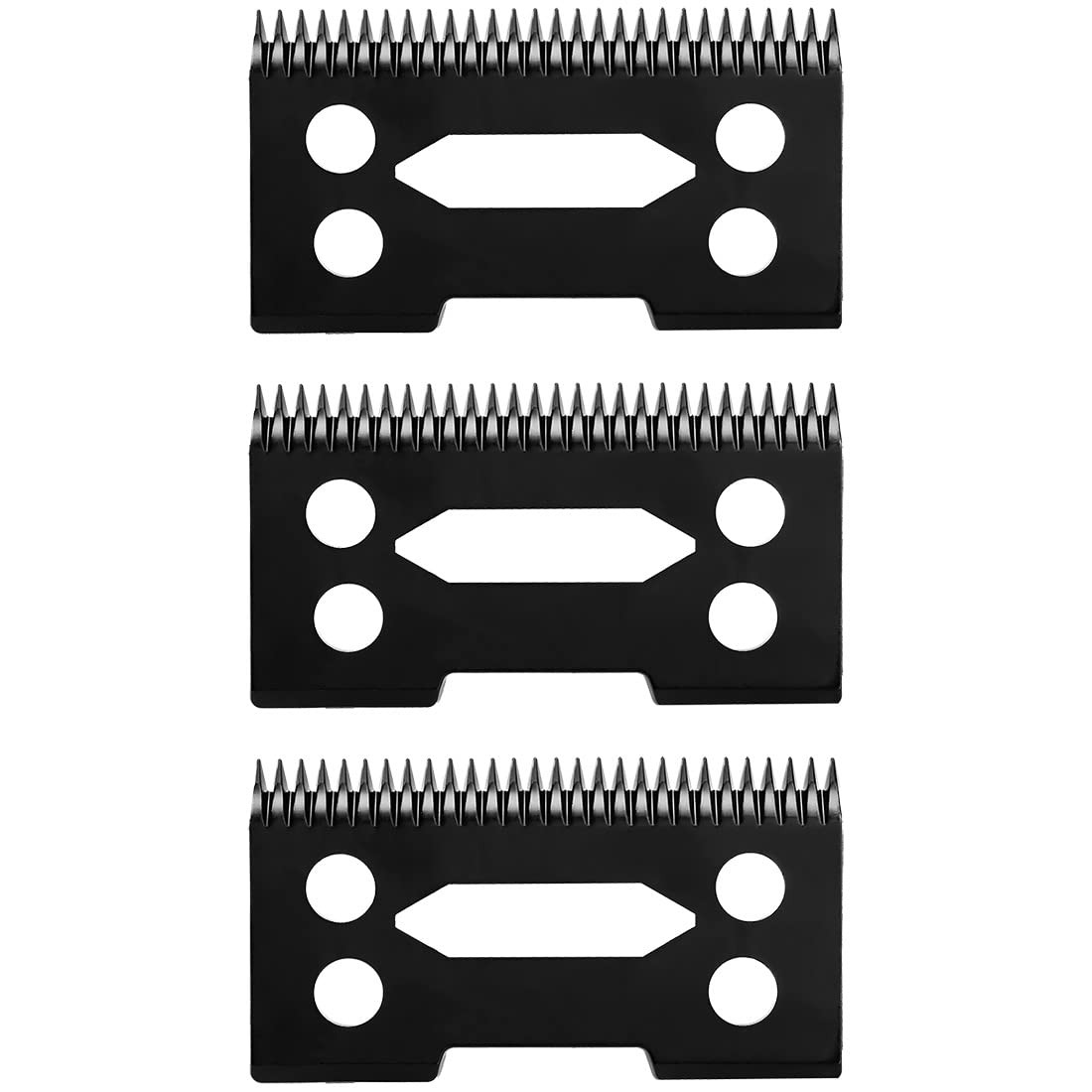 MAWAER 3 PCS Black PRO Hair Clipper Replacement Ceramic Blades 3 Pack, Mb3