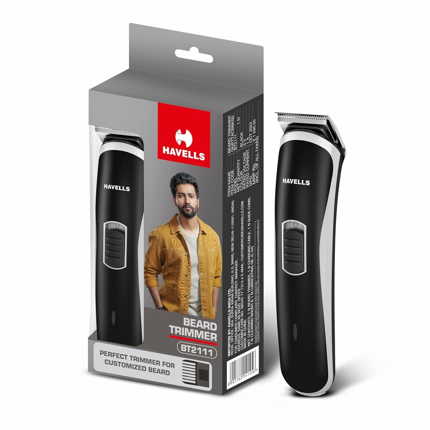 Havells BT2111 Rechargeable Beard Trimmer,BT2111,Black