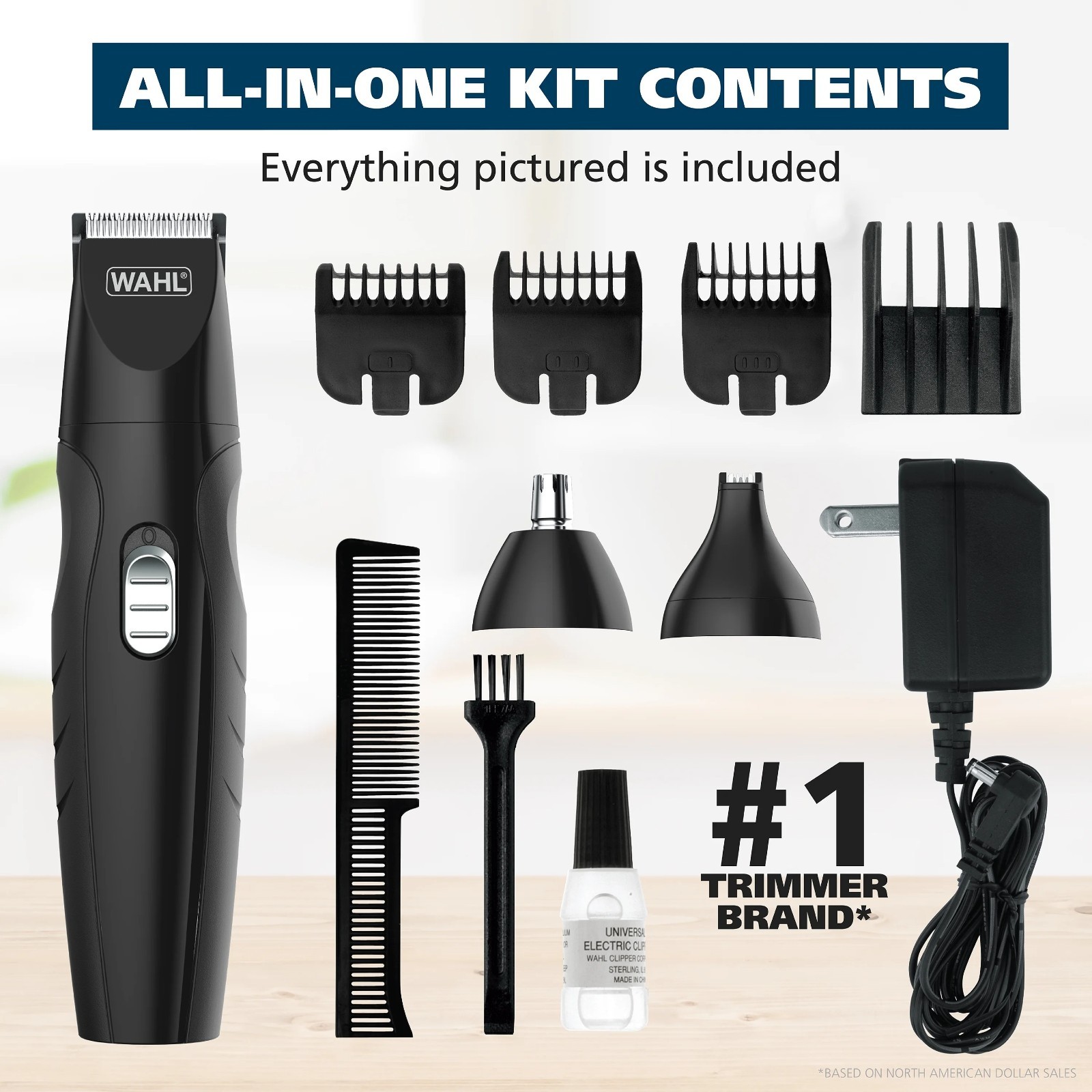 Wahl All in One Rechargeable Beard, Mustache, Detail Trimmer for Men, 05644 New
