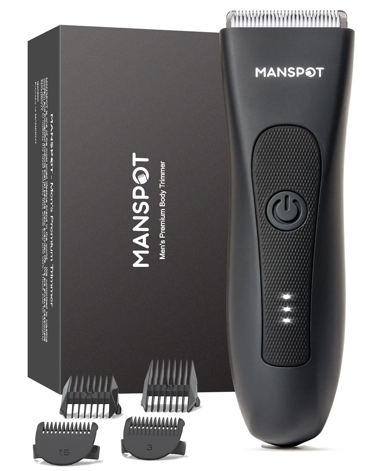 SEALED (G)MANSPOT Mens Premium Body Trimmer Waterproof 90 Min Long Usage Black