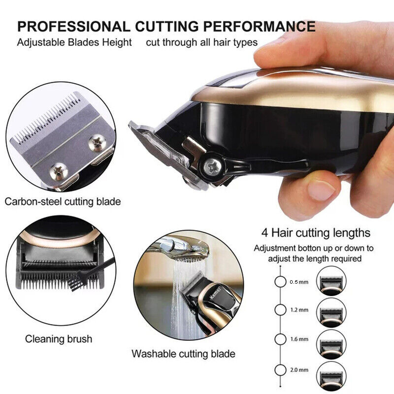Kemei Professional Hair Clippers Cordless Trimmer Beard Cutting Machine Barber