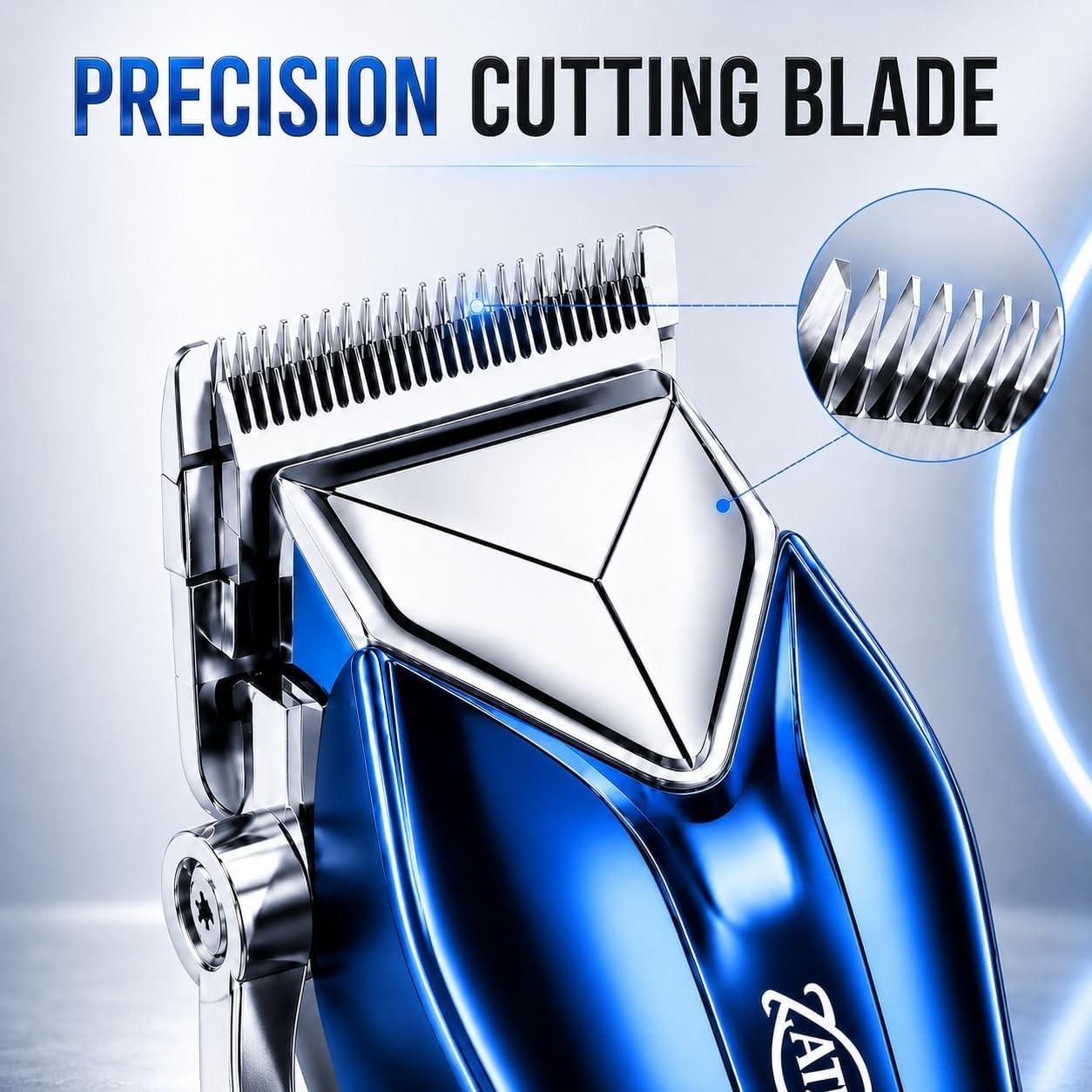 Cordless Hair Clipper & T Blade Trimmer Set Hair Cutting Grooming Kit Blue USB
