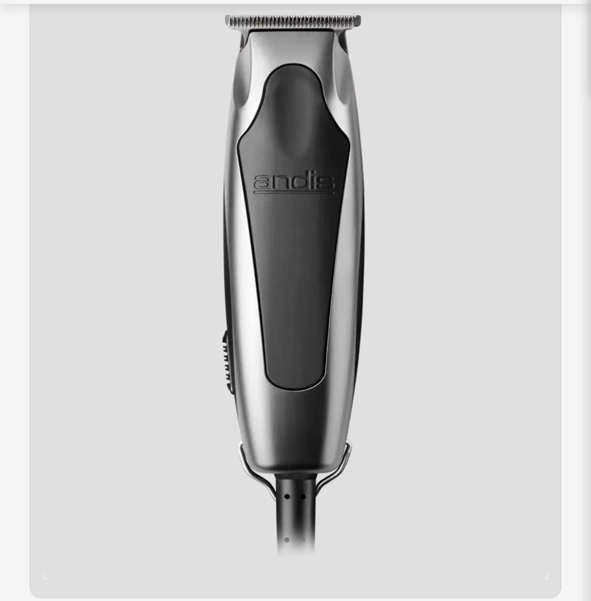 Andis SuperLiner Corded Rotary Trimmer Detachable T-Blade Silver/Black Face