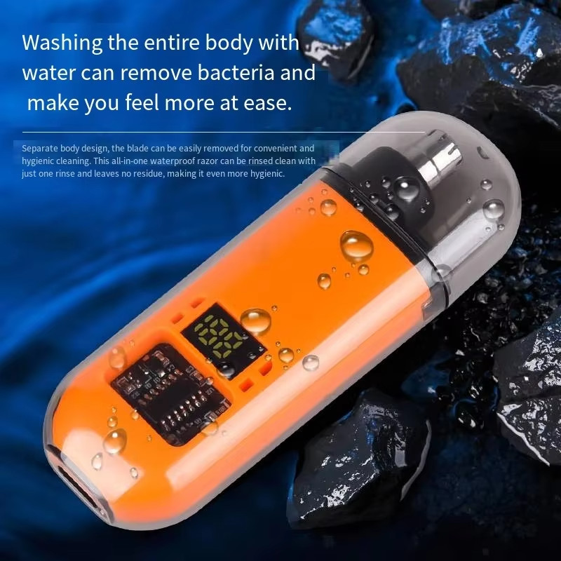 USB C Rechargeable Nose Hair Trimmer Ear Hair Clipper Portable Black for Men