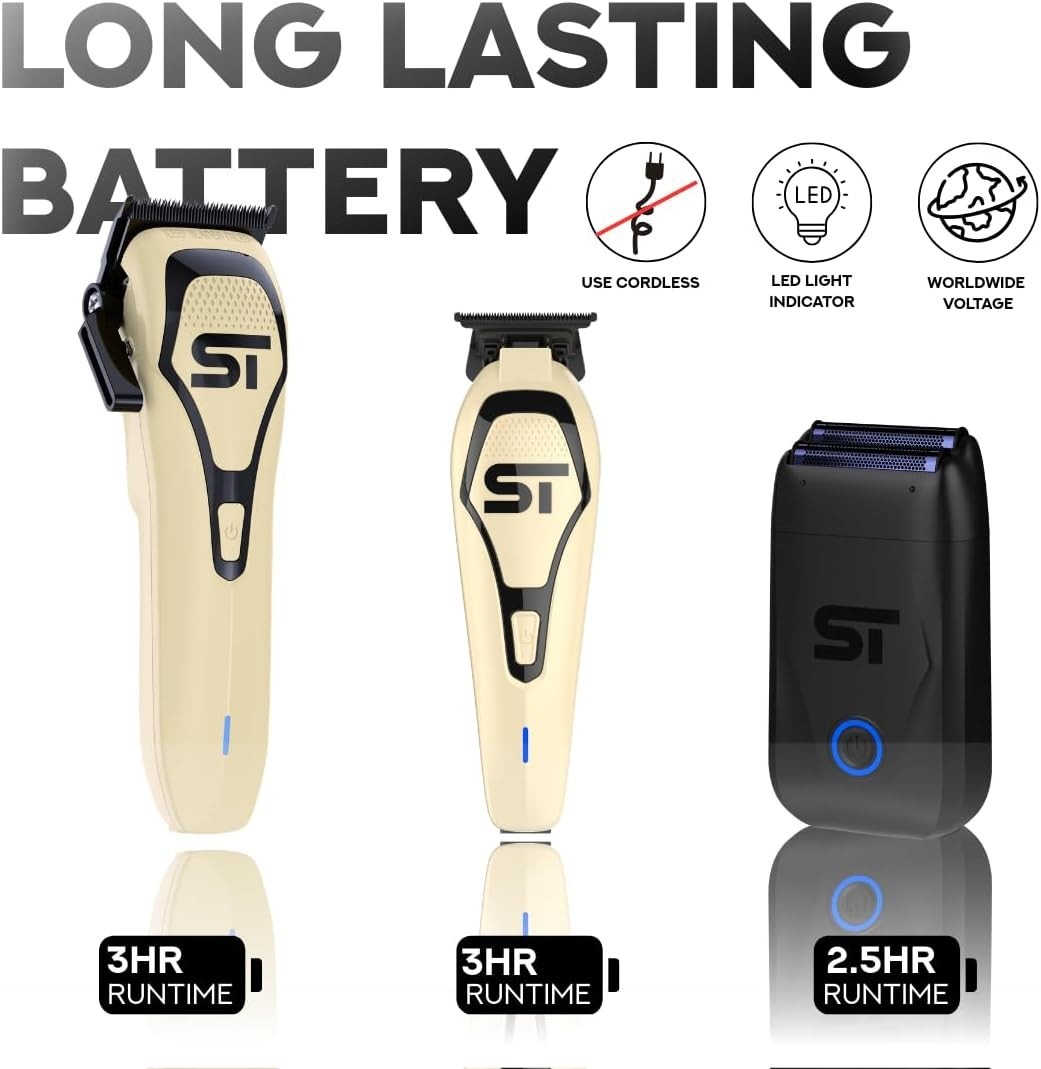 Supreme Trimmer Darkstar72 Hair Clipper, Trimmer & Foil Shaver Bundle | Sand