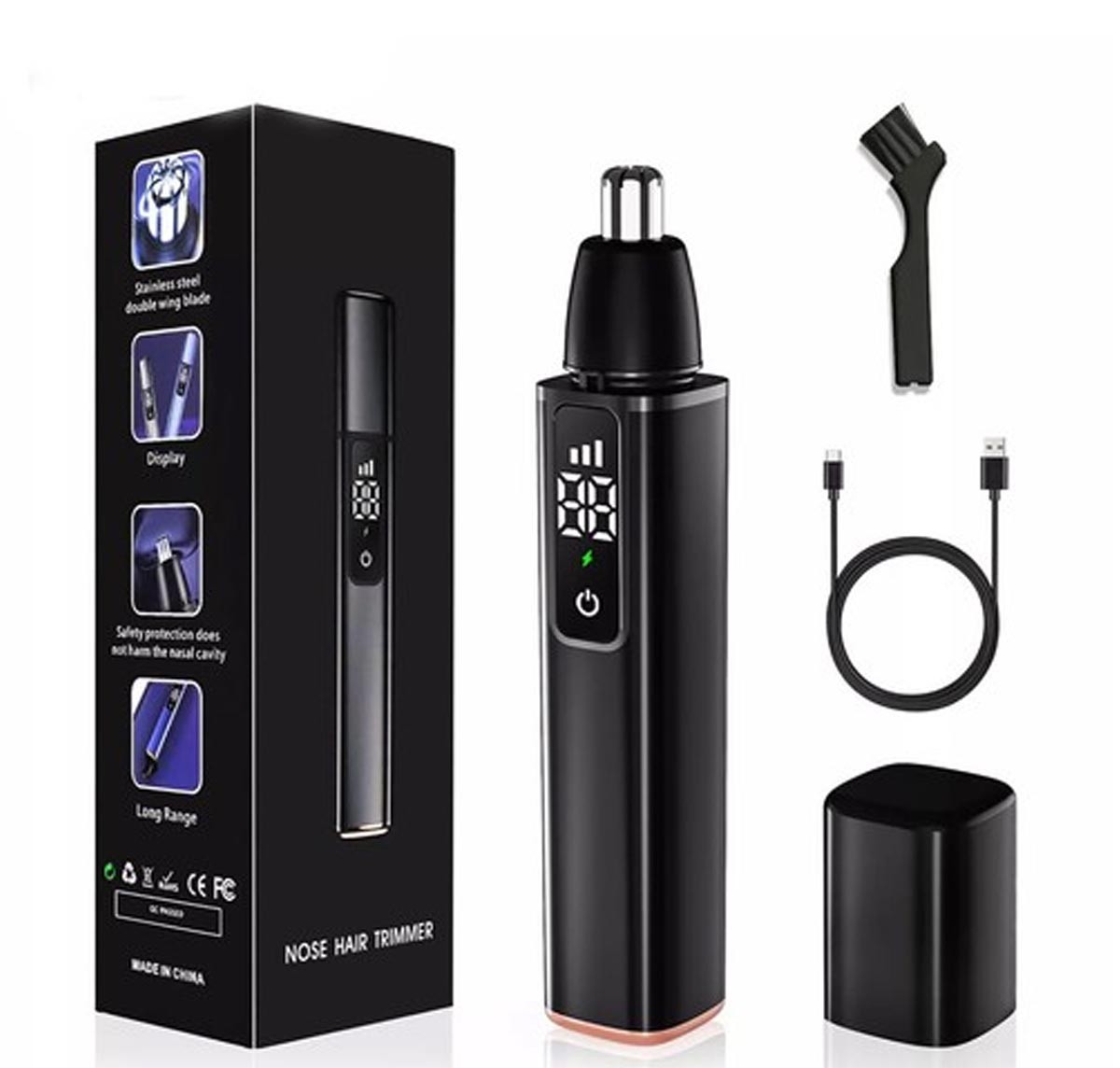 Ear and Nose Hair Trimmer with LED indicator USB Rechargeable Water Resistant