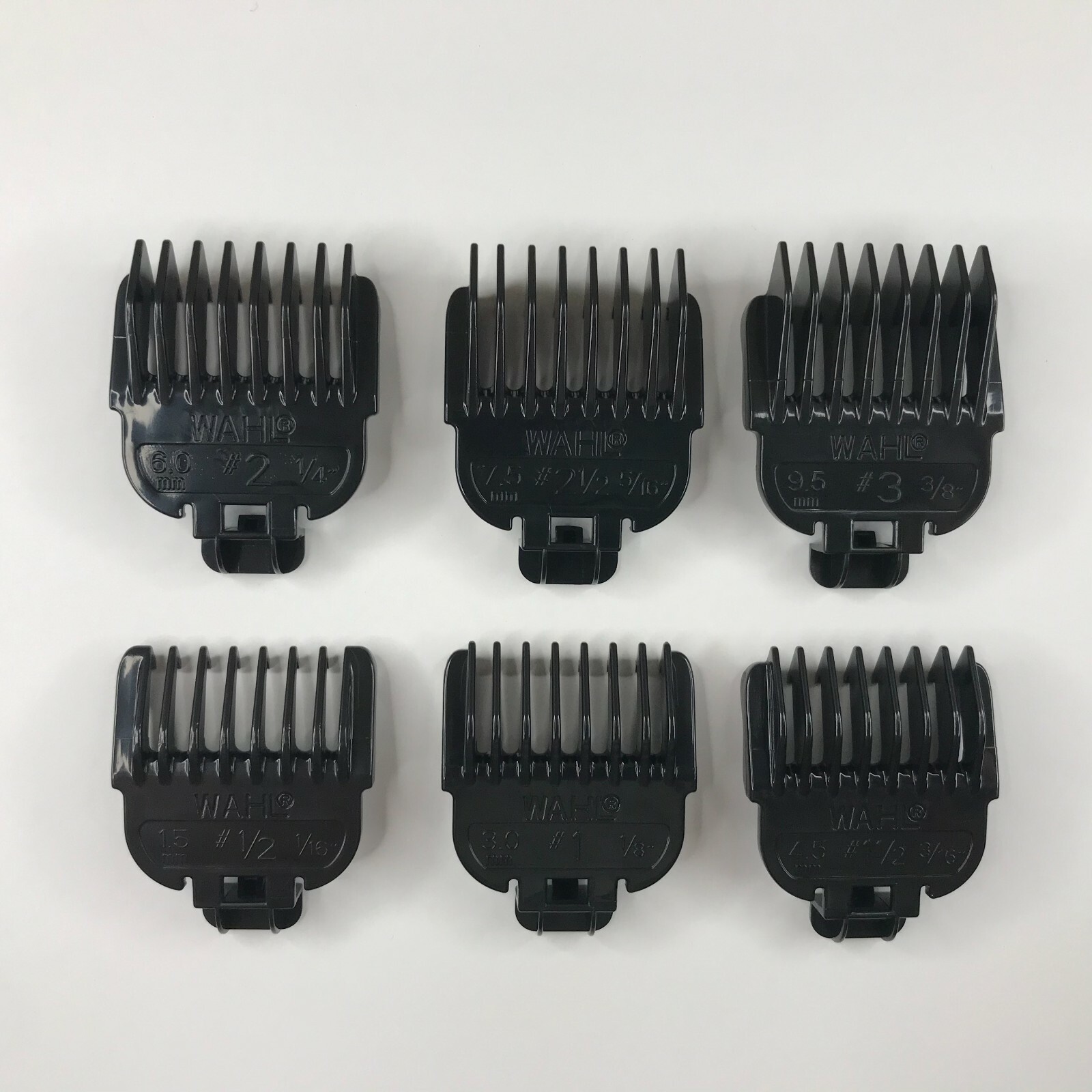 Wahl Lithium Ion Trimmer Beard Stubble Guide Comb Set 1/16 1/8 3/16 1/4 5/16 3/8