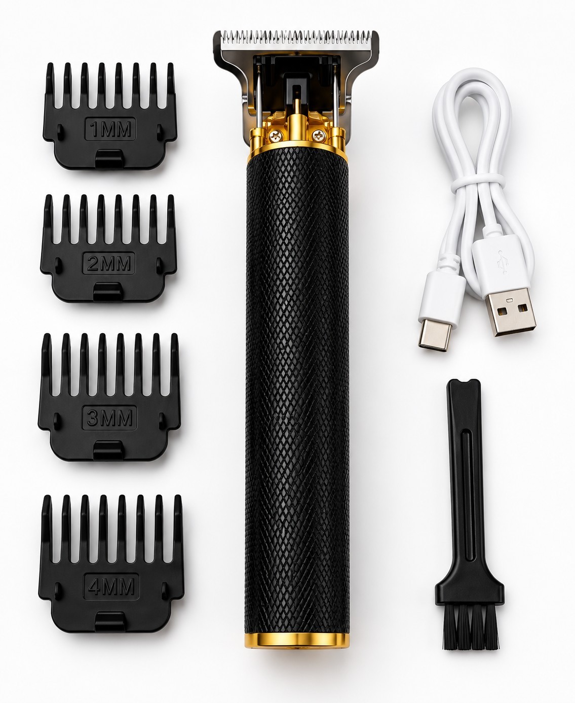 Vintage T9 Black Gold Beard & Hair Trimmer Cutter for Men – Professional