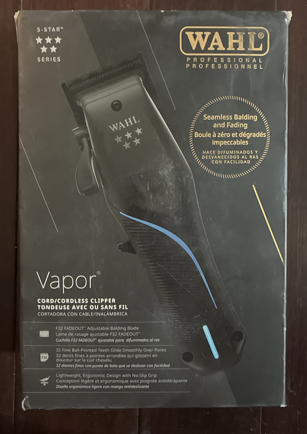Wahl Professional Vapor Cordless Clipper with F32 FadeOut Blade (3026480)