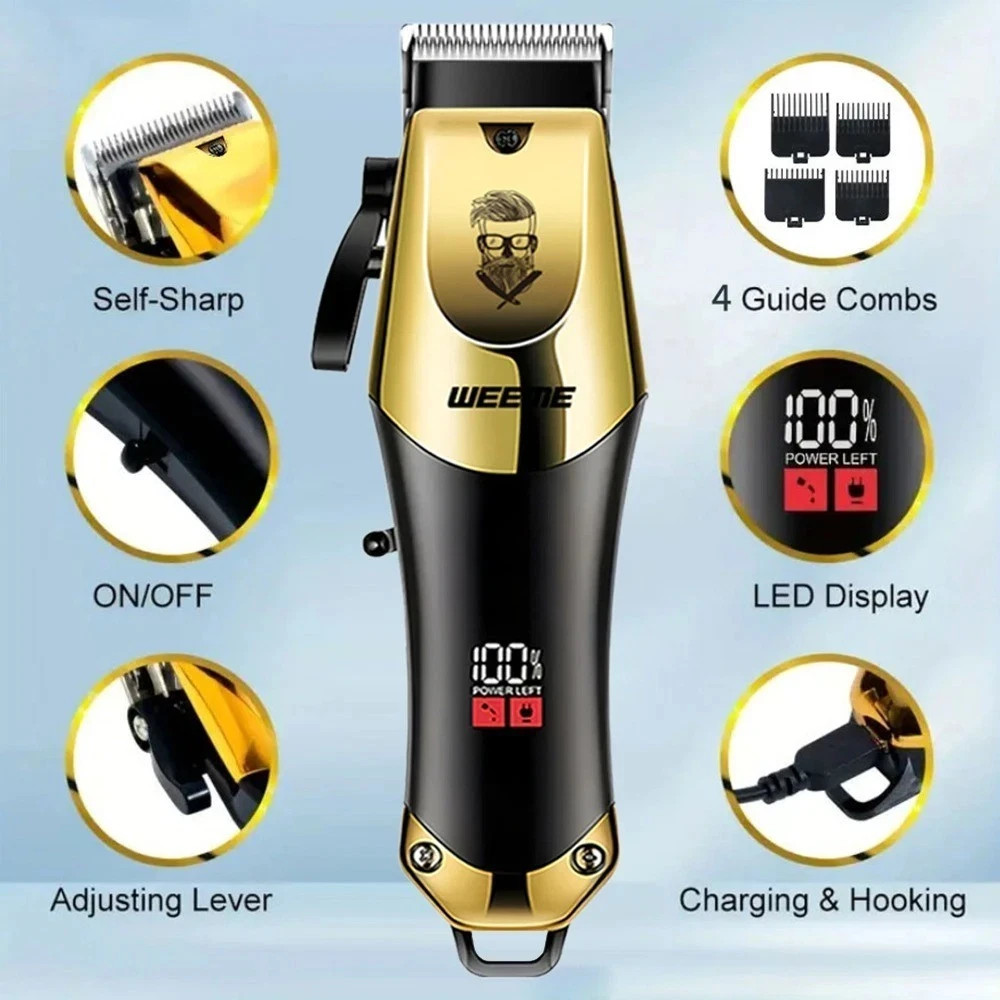 T9 Vintage Hair Clipper Beard Trimmer Rechargeable Grooming Kit & Nose Trimmer
