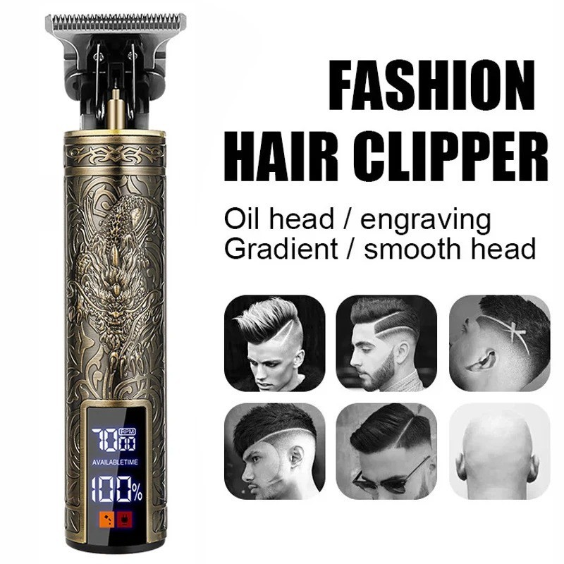 Professional Trimmer Hair Clippers Cutting Beard Cordless Barber Shaving Machine
