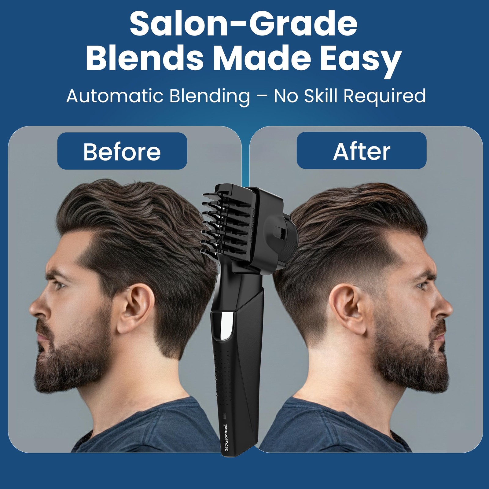 Self Haircut Kit for Men â€“ Electric Hair Trimmer for Men with Beard and No