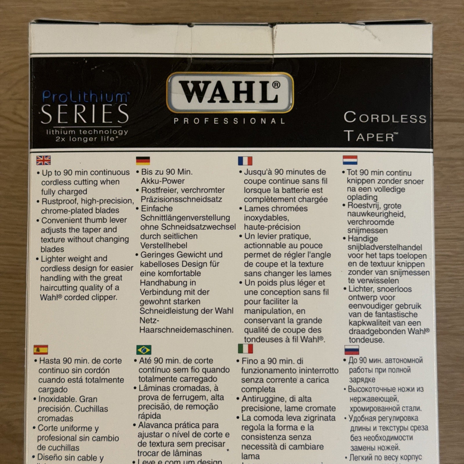 WAHL Professional Cordless Designer Clipper with 90+ Minute Run Time 8591 -BLACK